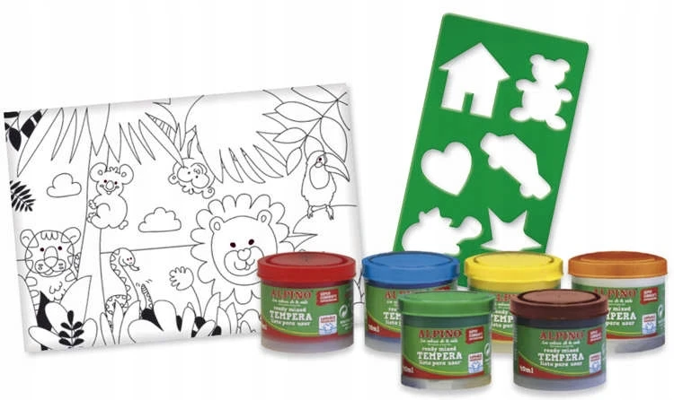 Dažai piešti pirštais ALPINO Baby 6sp