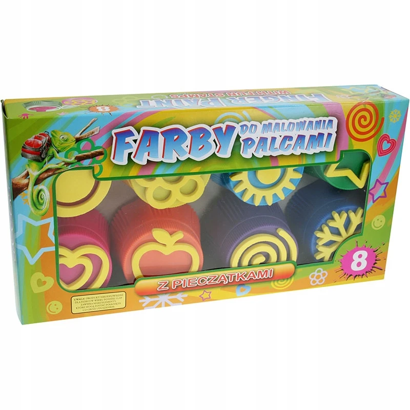 Dažai pirštukams 8 vnt 25 ml Titanum