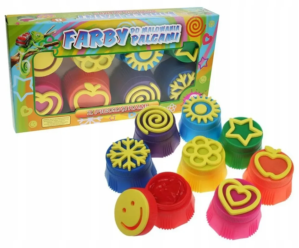 Dažai pirštukams 8 vnt 25 ml Titanum