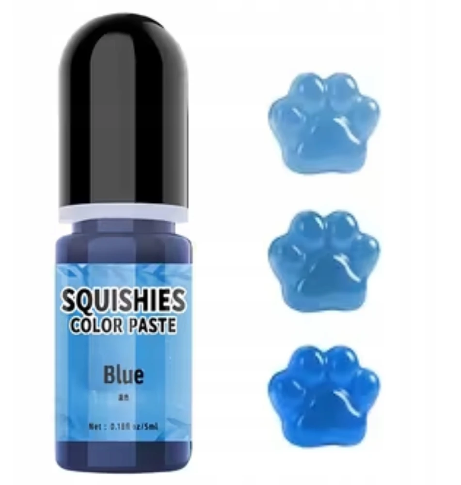 Dažai silikoniniams „Squishy Slime“ „pasidaryk pats“ pigmento koncentratas MĖLYNAS 5 ml