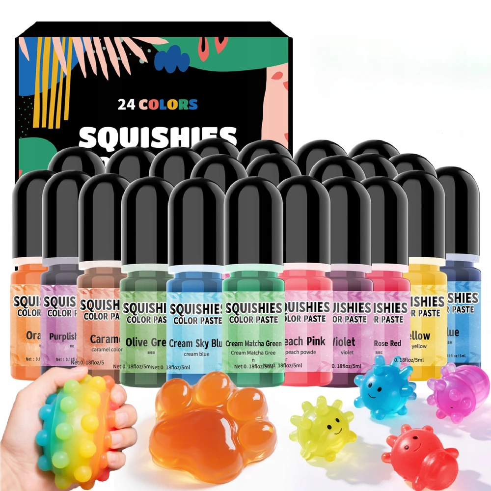 Dažai silikoniniams „Squishy Slime“ „pasidaryk pats“ pigmento koncentratas MĖLYNAS 5 ml