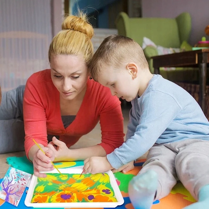 DAŽYMAS ANT VANDENS DIDELIS MAGIC KŪRYBINIS 6 SPALVŲ RINKINYS VAIKAMS A5
