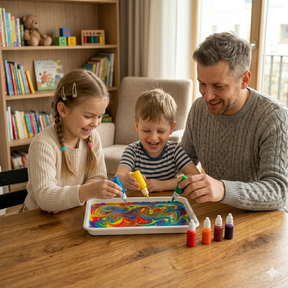 DAŽYMAS ANT VANDENS PAPILDYMO RINKINYS 12 SPALVŲ 10ML VANDENS DAŽYMAS