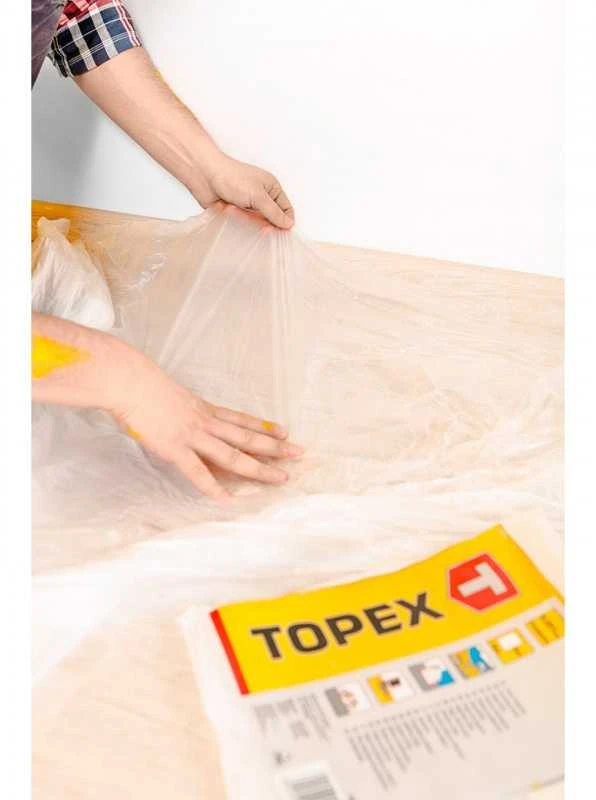 Dažymo Apsaugos Plėvelė TOPEX 4x5m (0,007mm)