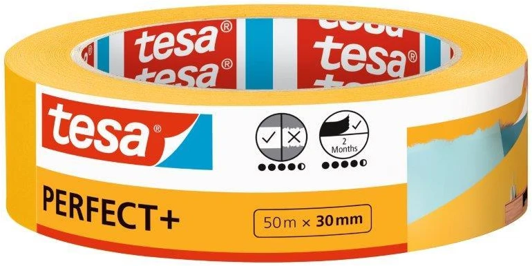 Dažymo juosta TESA PERFECT+ 56538, 50 x 0,05 m, oranžinės sp.
