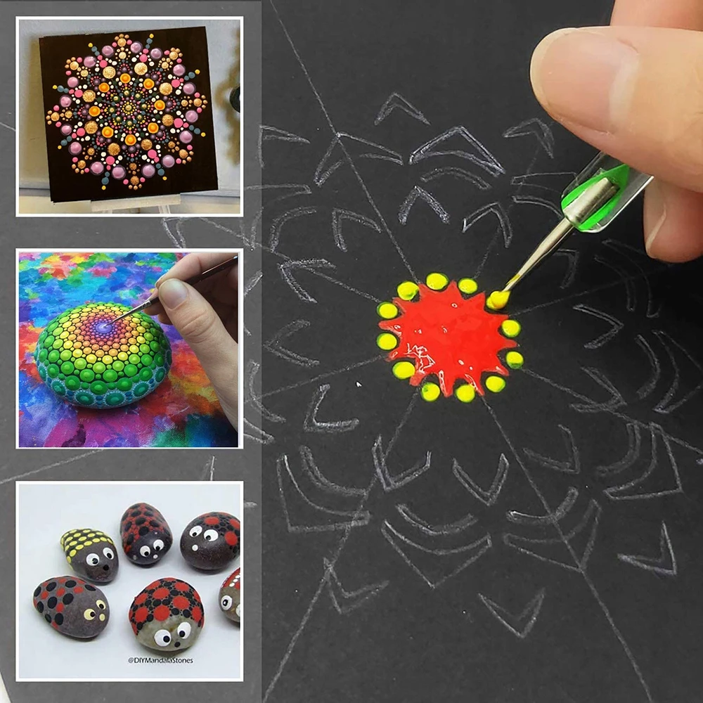 DAŽYMO RINKINYS DIY MANDALA, KERAMINIS DAŽYMAS, 32 Vnt