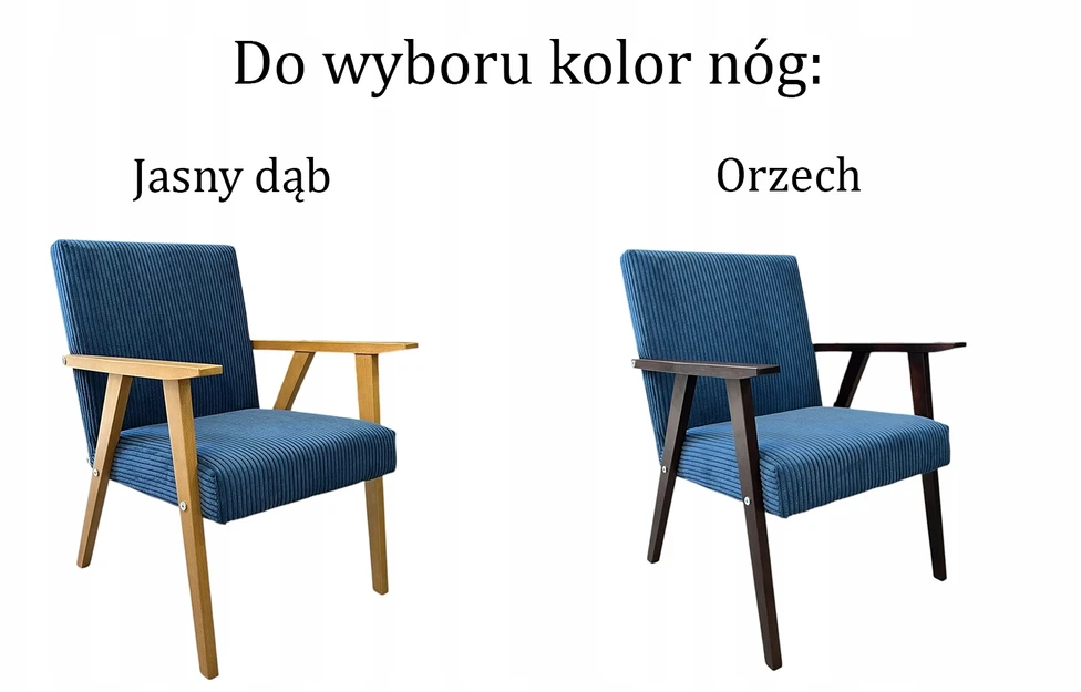 DealMeble Minkšta velvetinė kėdė medinėmis kojelėmis, šviesaus ąžuolo riešutmedžio OLAN