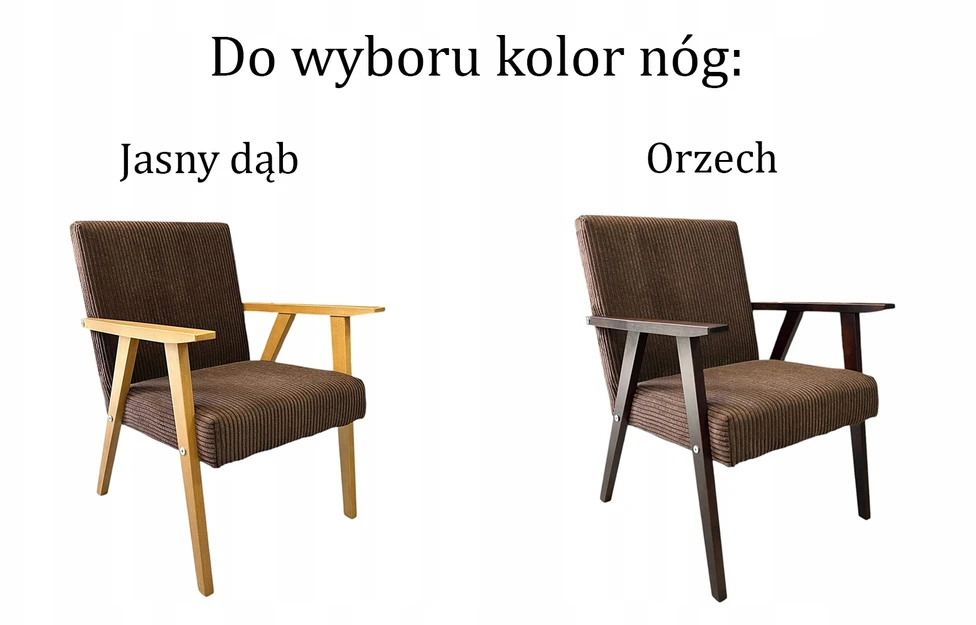 DealMeble Ruda apmušta velvetinė kėdė ant tamsių medinių kojų OLAN