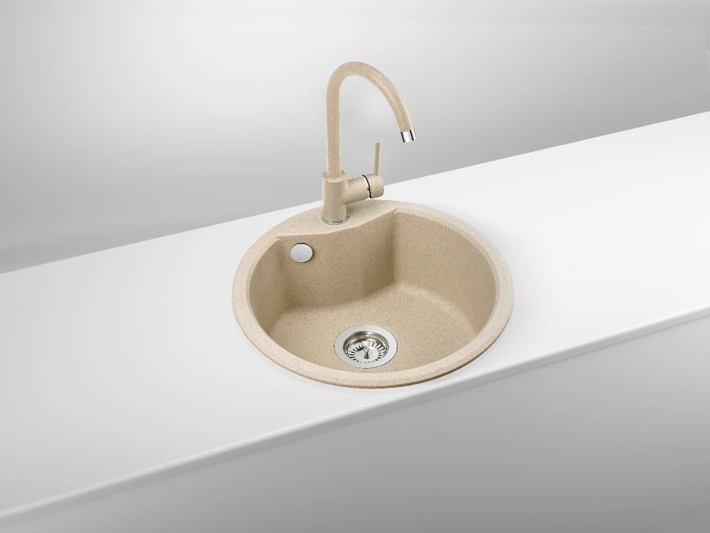 Deante granitinė virtuvinė plautuvė Deante Solis ZRS 7803, Sand