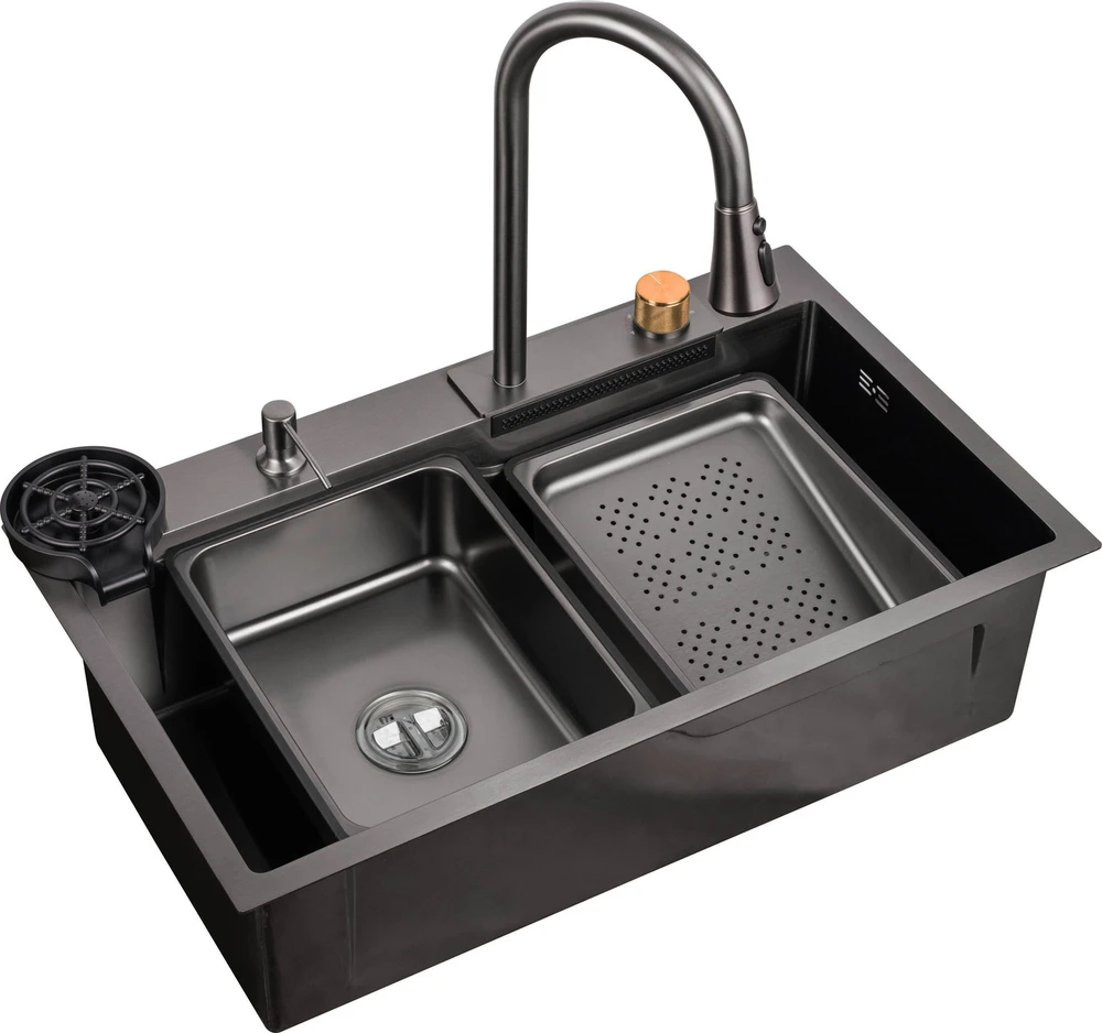 Deante granitinė virtuvinė plautuvė Deante Eridan, ZQE_T10B, Anthracite