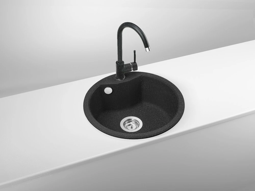 Deante granitinė virtuvinė plautuvė Deante Solis ZRS 2803, Graphite