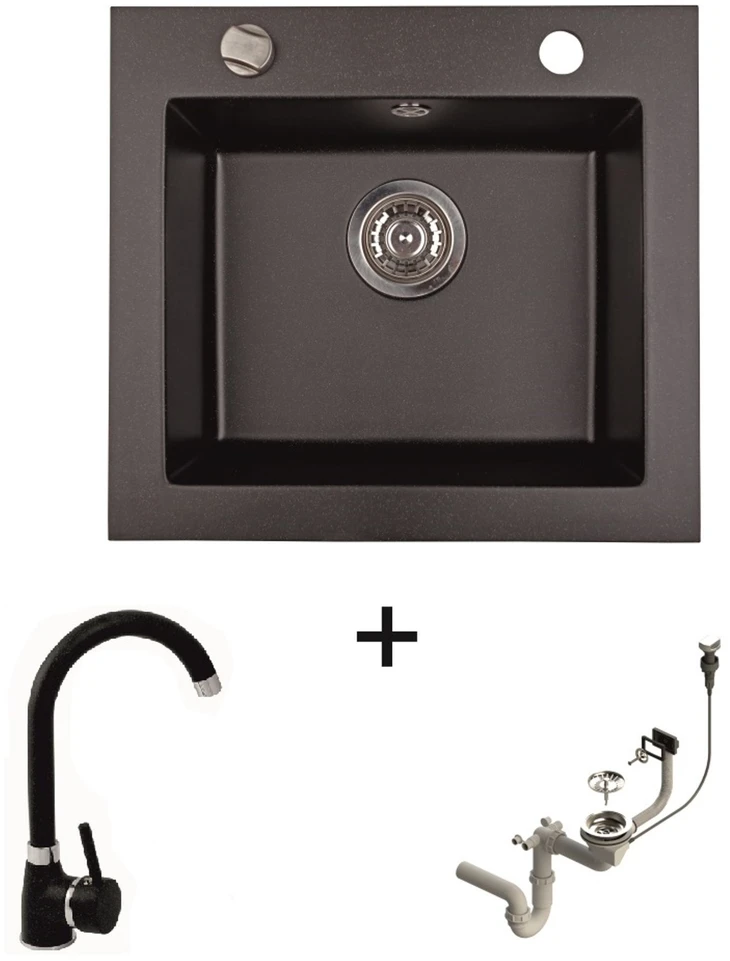 Deante granitinė virtuvinė plautuvė Deante Solis ZRS T803, Anthracite