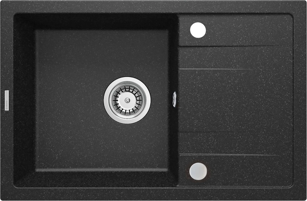 Deante granitinė virtuvinė plautuvė Deante Evora ZQJ G11A, Metallic graphite