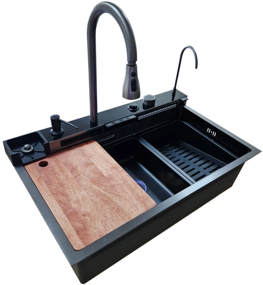 Deante granitinė virtuvinė plautuvė su magnetais Deante Magnetic ZRM S113, Metallic pilkas