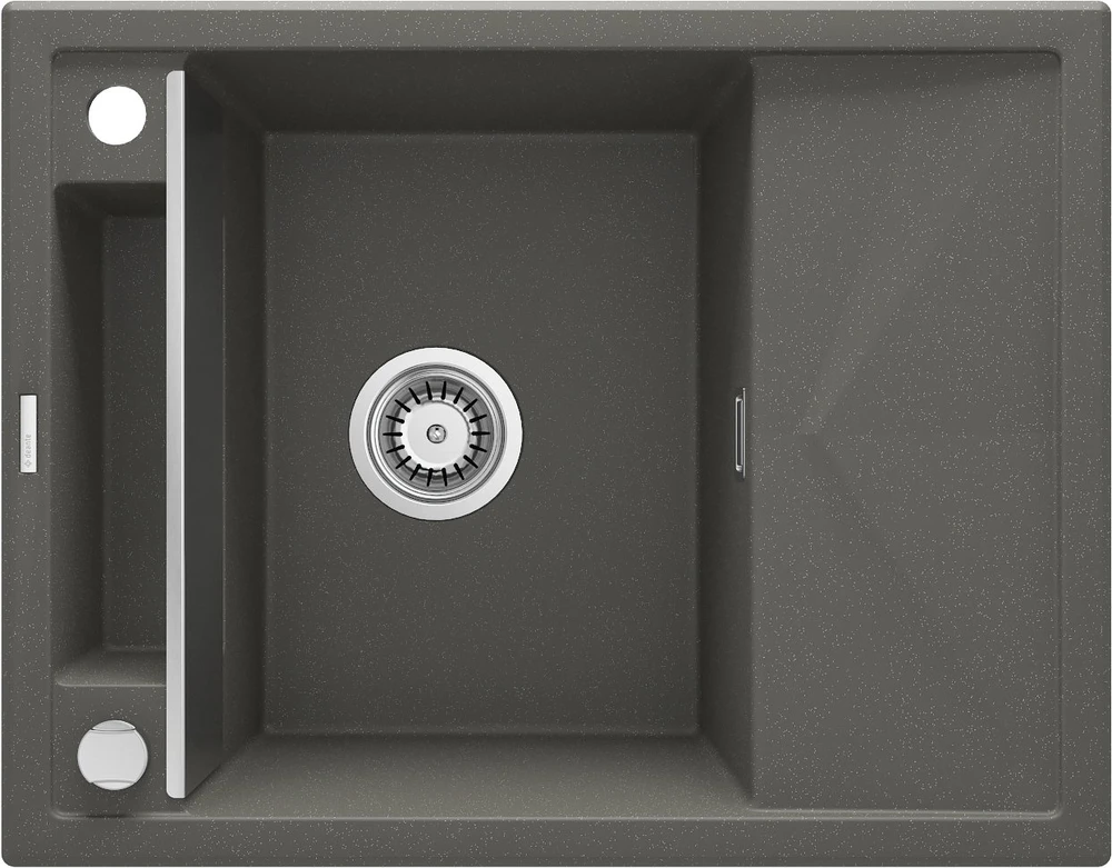 Deante granitinė virtuvinė plautuvė su magnetais Deante Magnetic ZRM S11A, Metallic pilkas