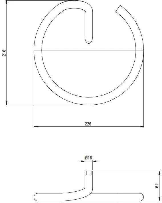 Deante Silia ring rankšluosčių kabykla ADI_Z611, Gold