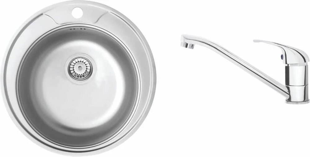 Deante virtuvinė plautuvė su maišytuvu ZSTA011C, satin