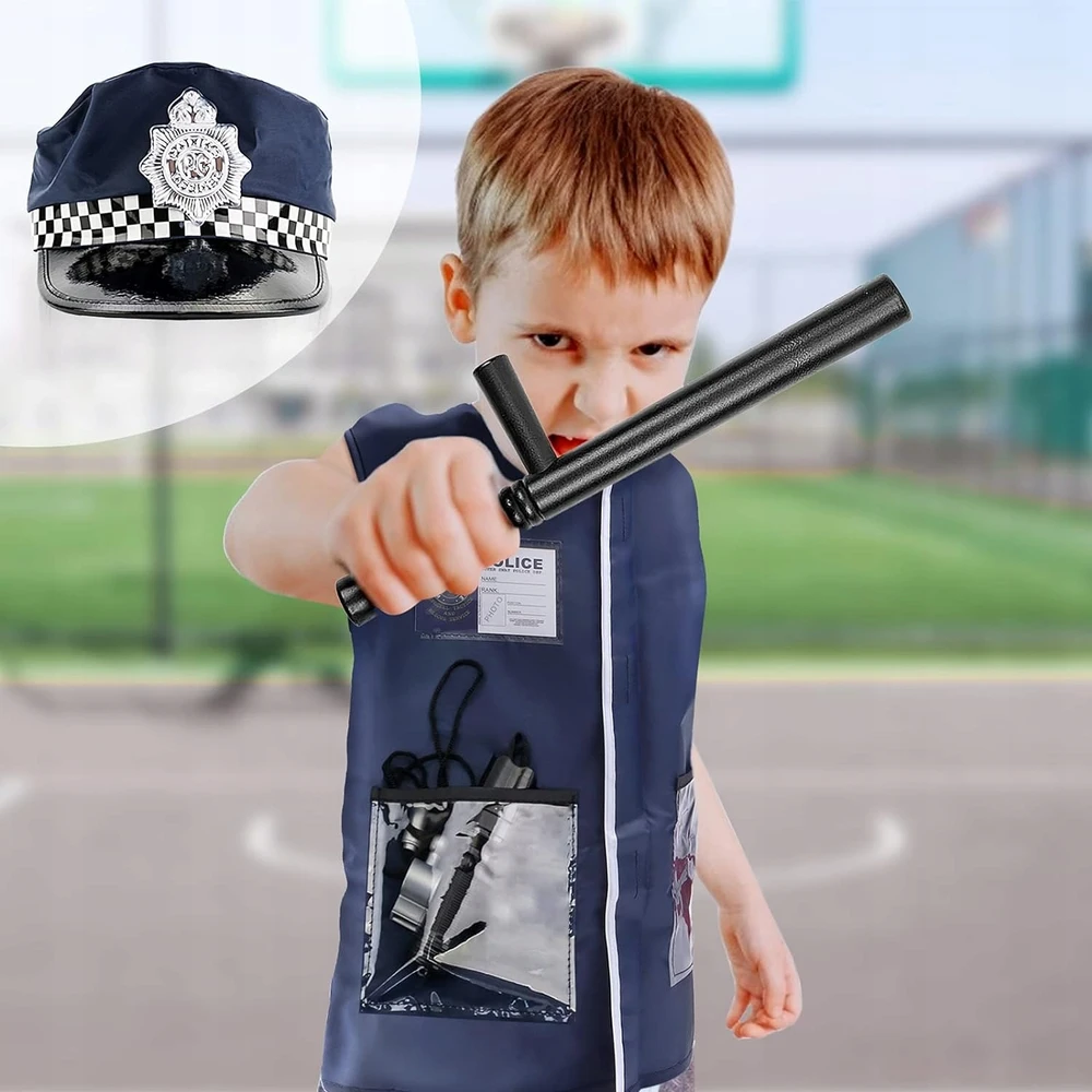 deAO Toys MAŽAS POLICININKAS RINKINYS VAIKAMS POLICIJOS PRIEDAI LIEMENĖS KEpurė