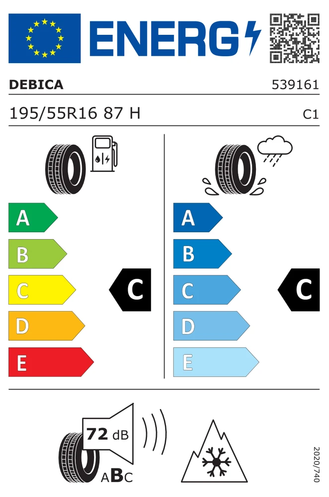 Debica Padangos Frigo HP 2 87 H ( C C B 72dB )