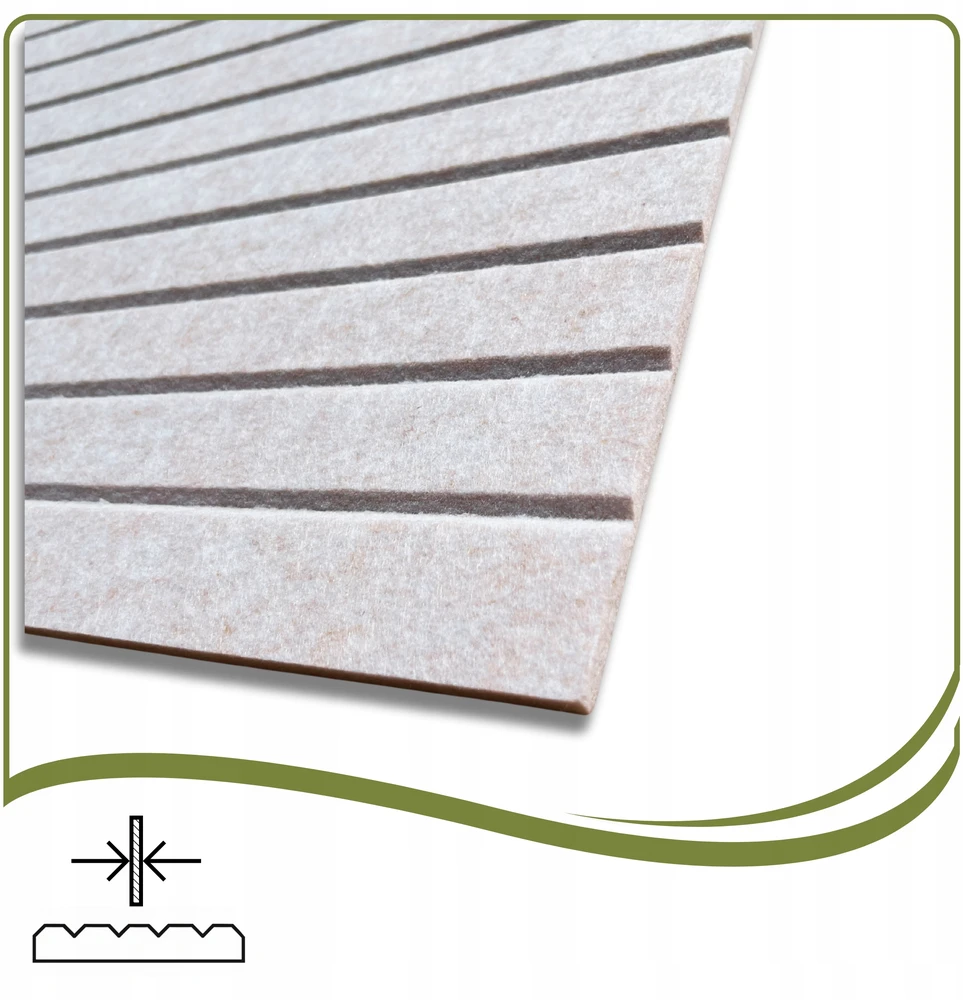Deccart TABLICA FILCOWA LAMELE na plan lekcji 60x120cm filc Jasny BEŻ 03 + PINEZKI