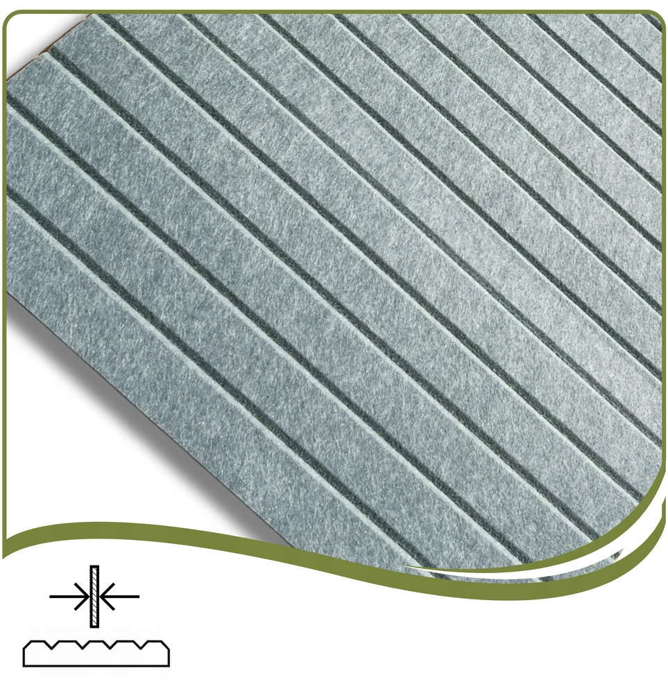 Deccart TABLICA FILCOWA LAMELE na plan lekcji 60x120cm filc Pilka 38 + PINEZKI