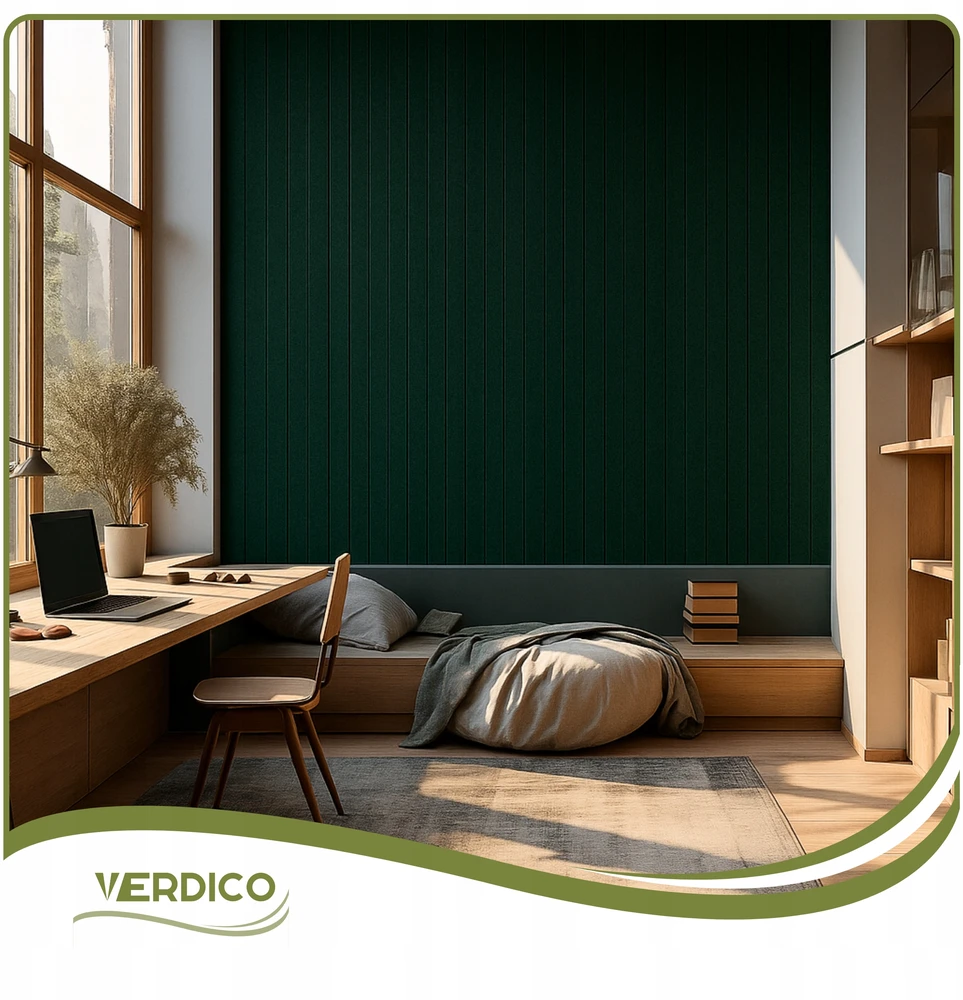 Deccart VELTININĖ LENTA sienai LAMELIAI 60x120cm Butelis Žalias 20 + KAIŠČIAI