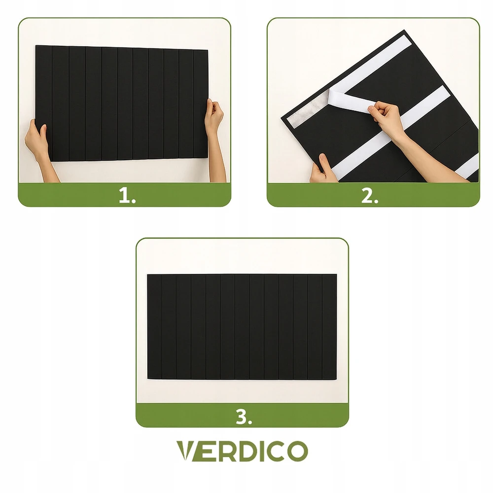 Deccart VELTININĖS LENTELĖS JUOSTOS 60x120cm Juodas 08 + PINS UŽRAŠTIMS