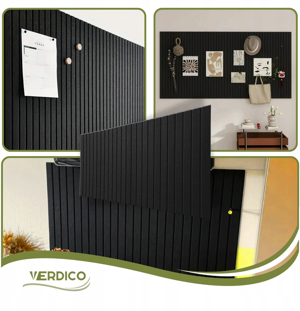 Deccart VELTININĖS LENTELĖS JUOSTOS 60x120cm Juodas 08 + PINS UŽRAŠTIMS