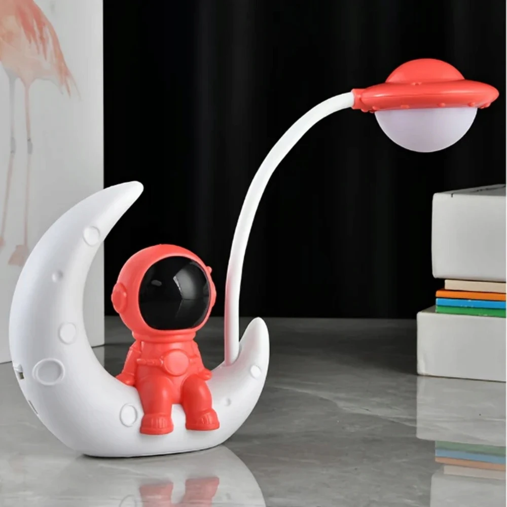 Decortrend Astronaut LED naktinė lempa vaikams kambariui ant rašomojo stalo, USB NAKTIS