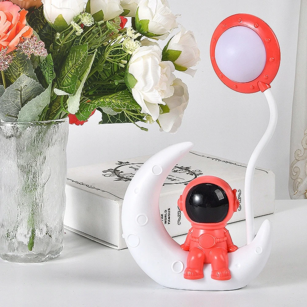 Decortrend Astronaut LED naktinė lempa vaikams kambariui ant rašomojo stalo, USB NAKTIS