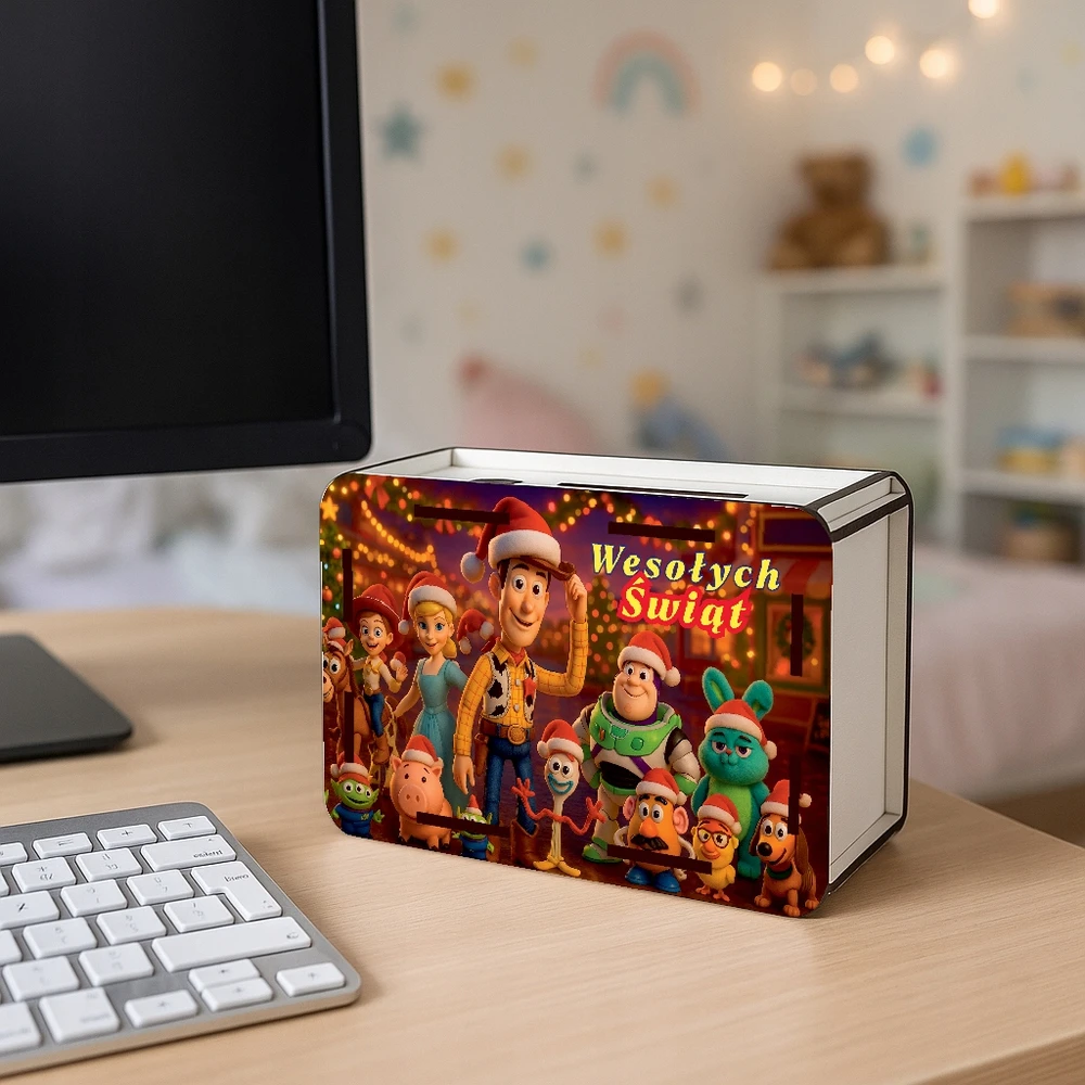 Decortrend SKARBONKA WYKREŚLANA PREZENT NA MIKOŁAJKI ŚWIĘTA BOŻE NARODZENIE
