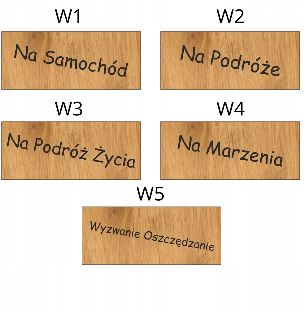 Decortrend SKARBONKA Wykreślana WYZWANIE PREZENT na KAŻDĄ OKAZJĘ Personalizowana