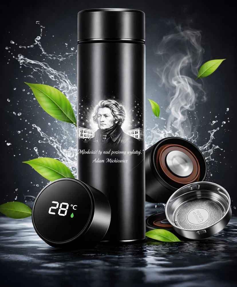 Decortrend THERMAL BUG THERMAL TERMO kavai ir arbatai SAVO GRAVIRUOTAS LOGOTIPO spausdinimas DOVANA