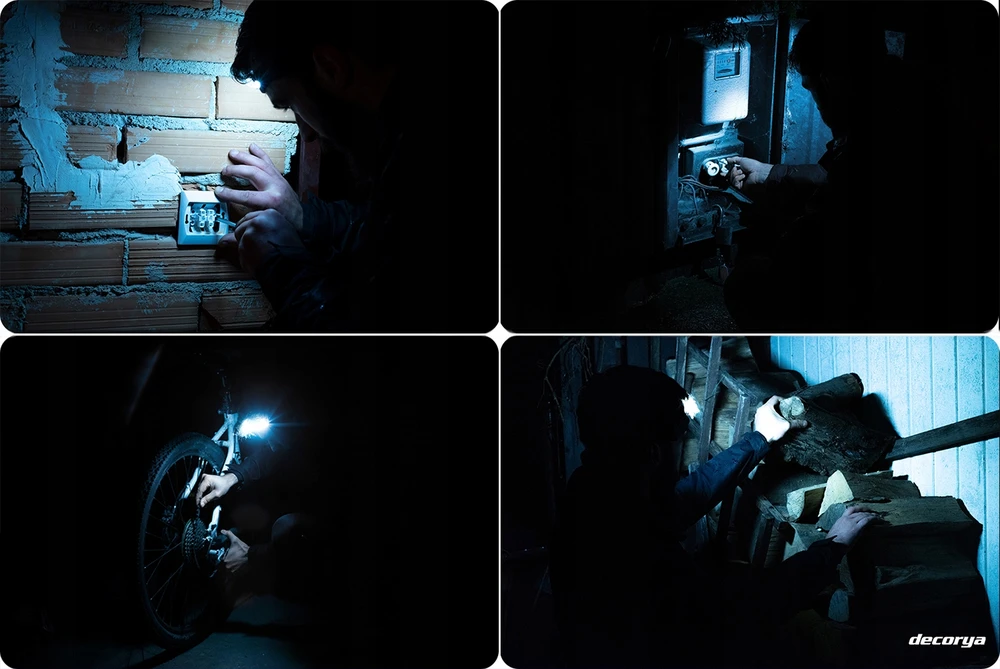 Decorya TURISTINĖ LED DEKLINĖ PRIEKINĖ LAMPA, ĮKRAUKAMA, ATSPIRUS VANDENIUI