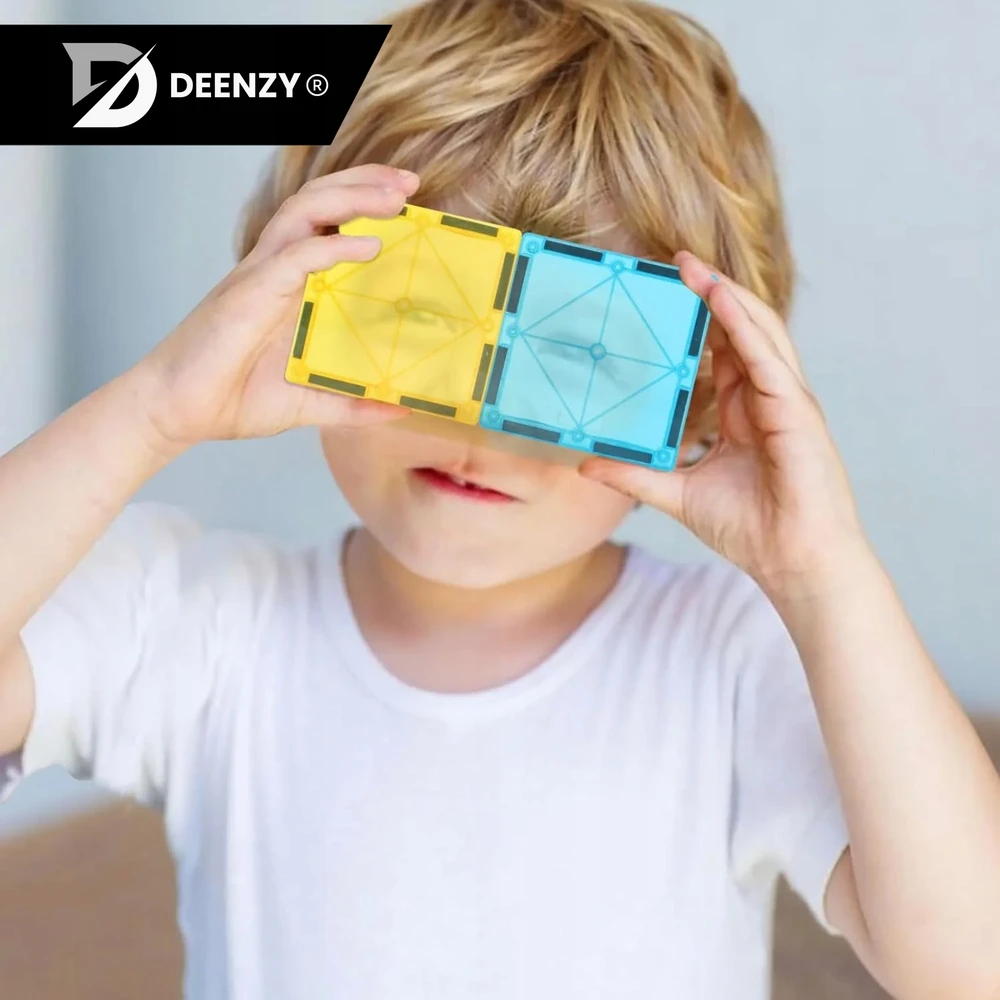 Deenzy XXL MAGNETINIAI BLOKAI DIDELIS 3D RINKINYS VAIKAMS 109 VNT AUTOMOBILIAI + KREPŠELIS