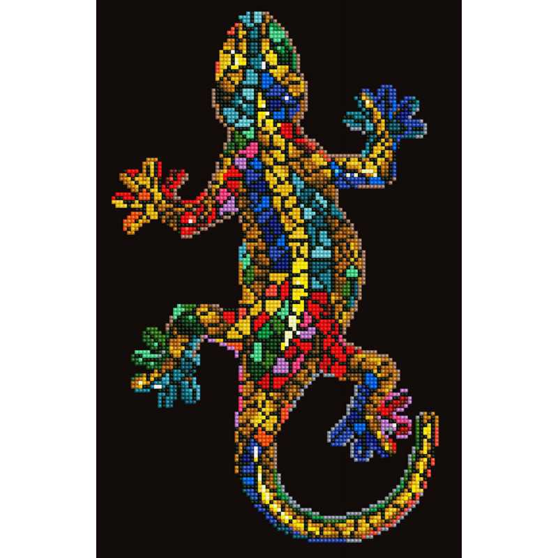 Diamond Dotz Deimantinė mozaika GEKKO PAUA su rėmeliu 41x27 cm