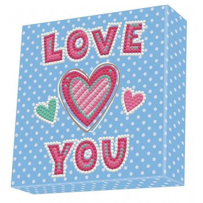 Diamond Dotz LOVE YOU mozaika su širdelėmis