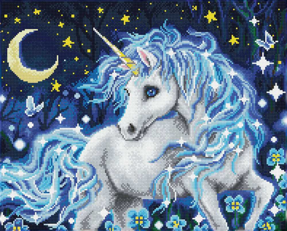 Diamond Dotz Deimantinė mozaika MOONLIGHT UNICORN 52x42 cm