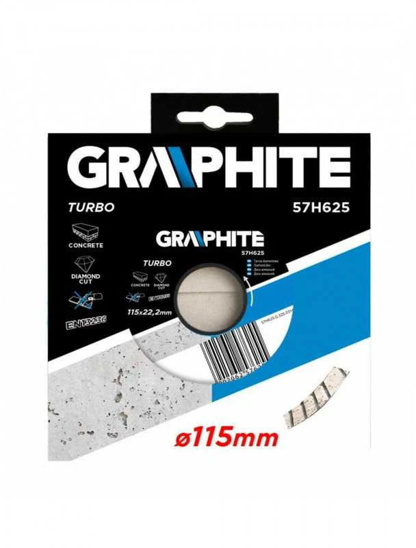 Šlifuoklis Graphite 115x22,2mm turbo 57H625
