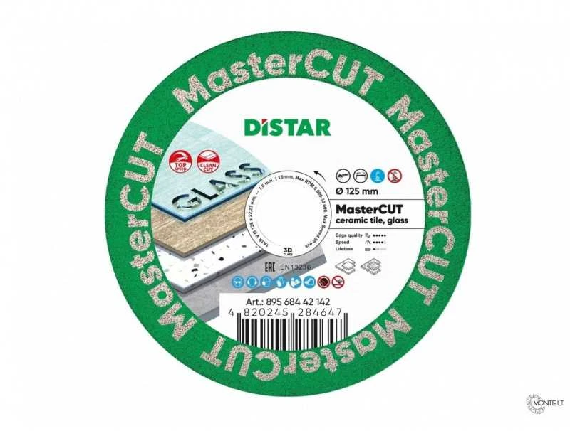 Distar 125mm MasterCUT deimantinis diskas stiklo, akmens masės, porcelianinių plytelių pjovimui