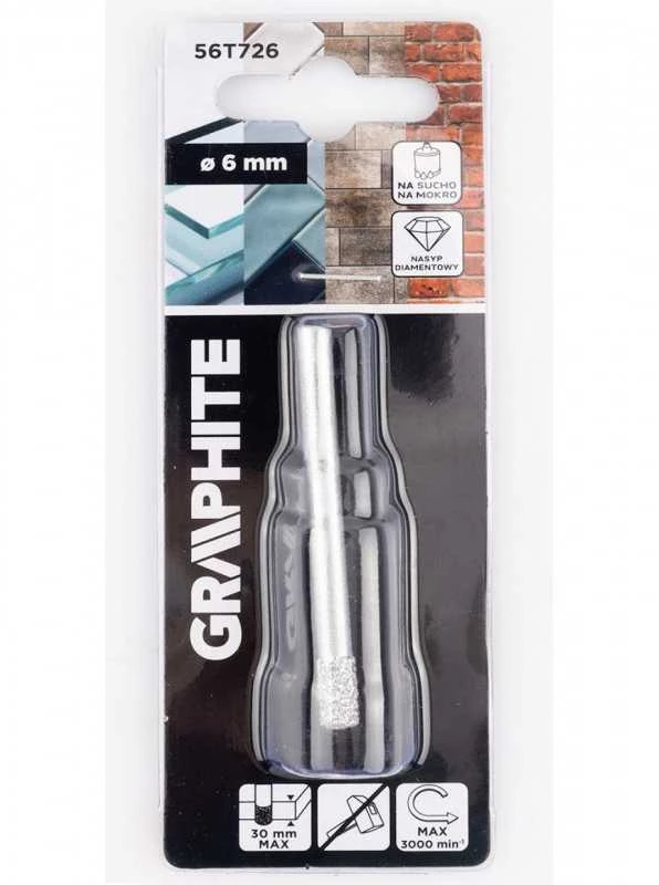 Deimantinis grąžtas GRAPHITE 56T726 6 mm