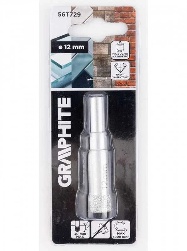 Deimantinis grąžtas GRAPHITE 56T729 12 mm