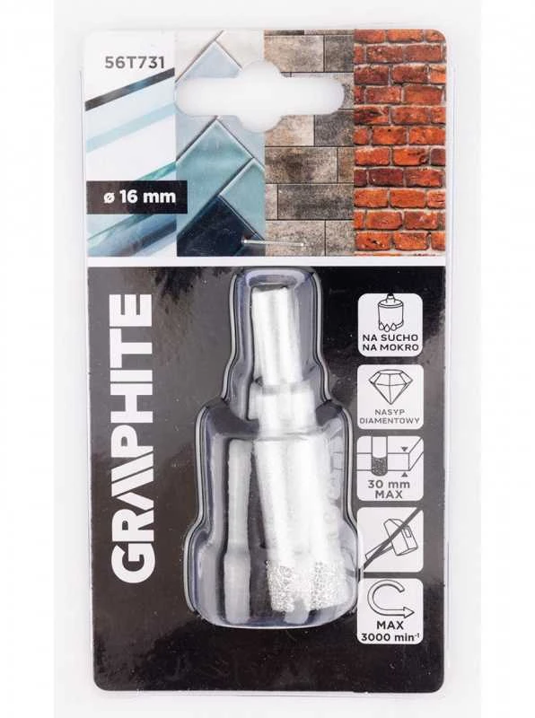 Deimantinis grąžtas GRAPHITE 56T731 16 mm