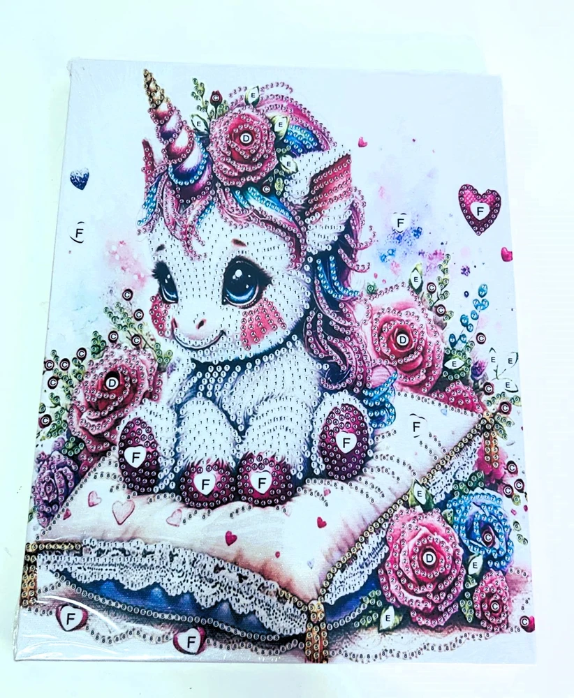 Norimpex Deimantinis siuvinėjimas ant drobės Mandala 7D 30x25cm Deimantai AB Vienaragis