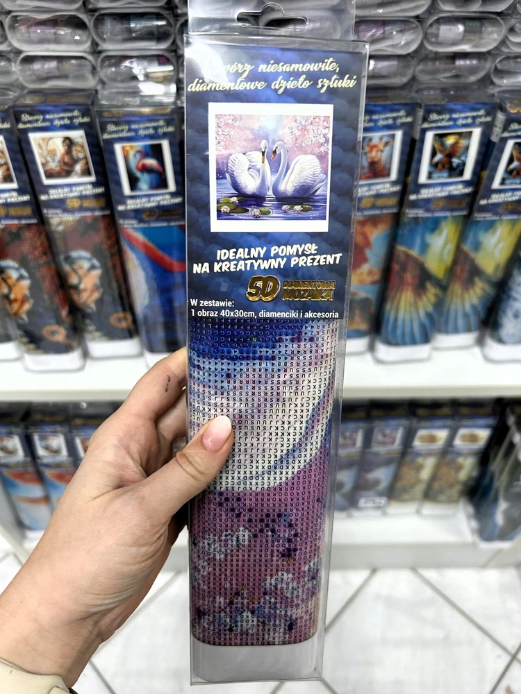 Norimpex Deimantinis siuvinėjimas Gulbių ežero lelija Deimantų tapybos mozaikos rinkinys 5D