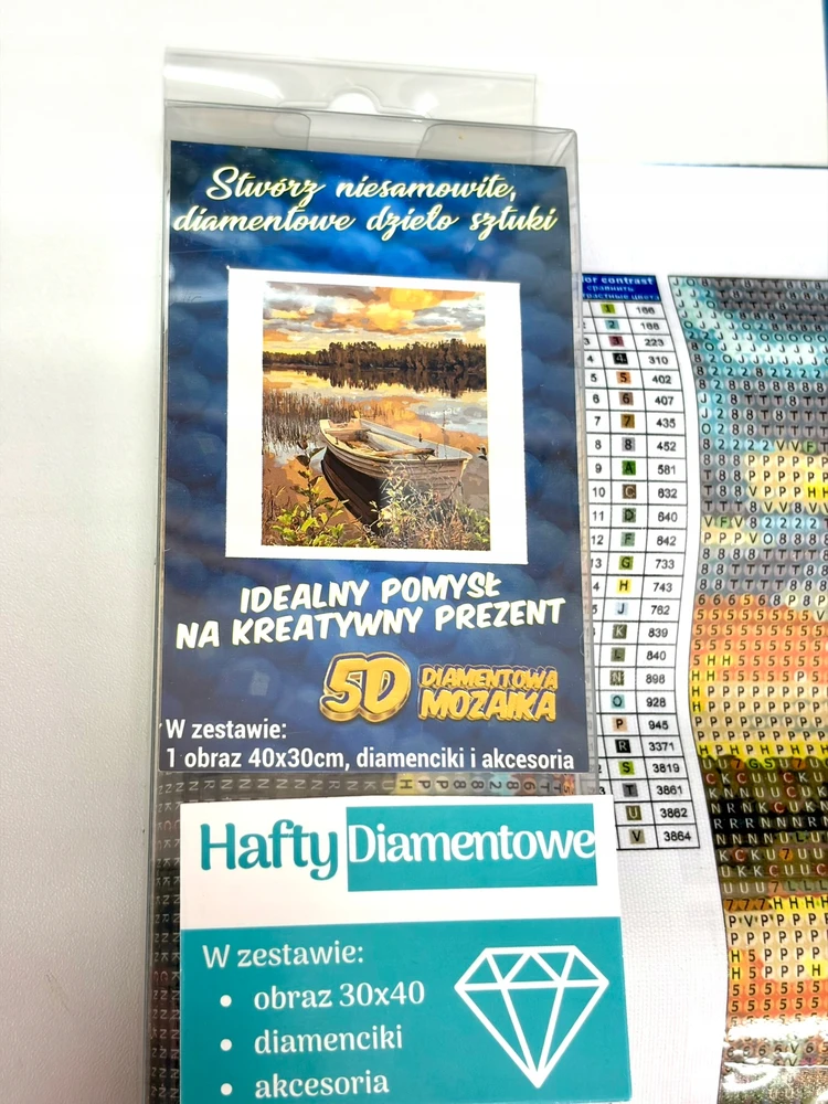 Norimpex Deimantinis siuvinėjimas Mozaika Deimantinė tapyba Kraštovaizdžio valtis Ežeras Jūros valtis