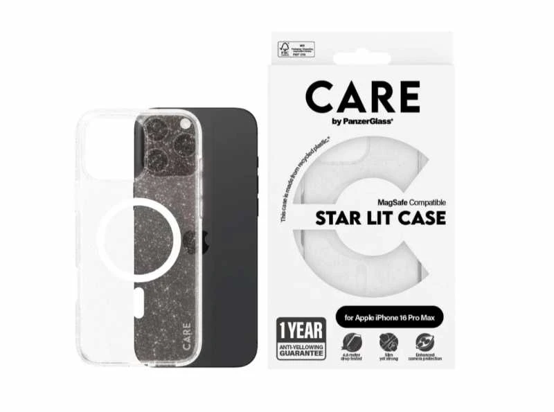 Panzer Glass CARE by PanzerGlass Flagship Star Lit Apple iPhone 16 Pro Max 6.9" dėklas telefonui baltos spalvos/dėklas telefonui baltos spalvos MagSafe 1344