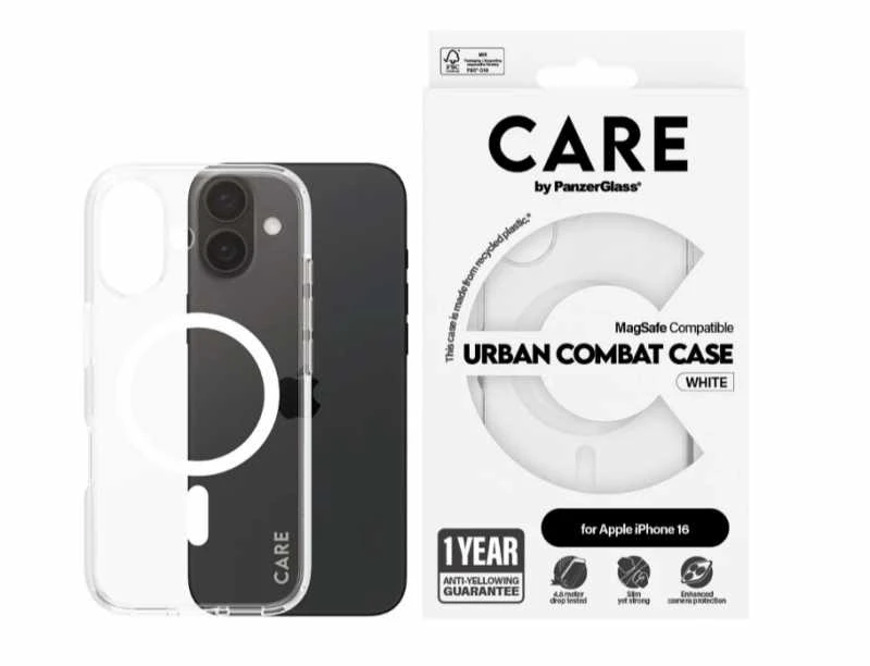 PanzerGlass Flagship Apple iPhone 16 6.1 Panzer Glass CARE " baltas MagSafe 1337