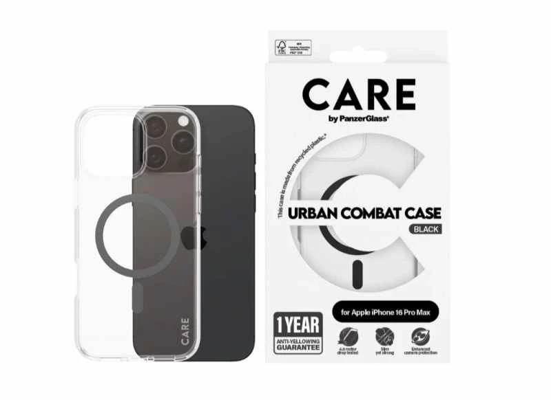 Panzer Glass CARE Flagship Case | Galinis viršelis | Apple | iPhone 16 Pro Max | Perdirbtas plastikas | Skaidrus | MagSafe