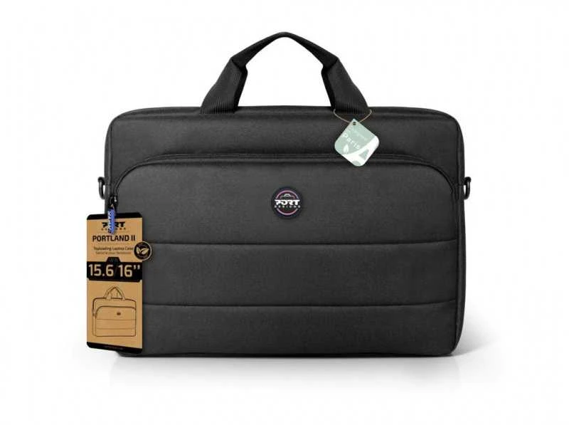 PORT DESIGNS PORTLAND II ECO Toploading Bag for 17.3" Nešiojamas kompiuteris, juodos spalvos